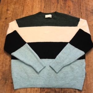 ⚜️Cozy Wilfred Free Color Block Stripe Sweater L⚜️